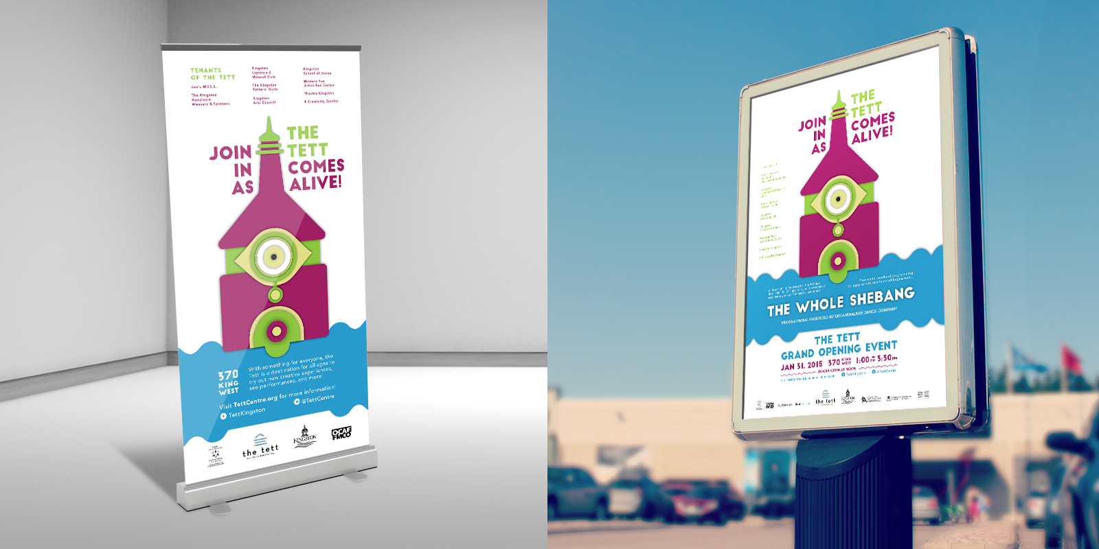 Tett banner and billboard