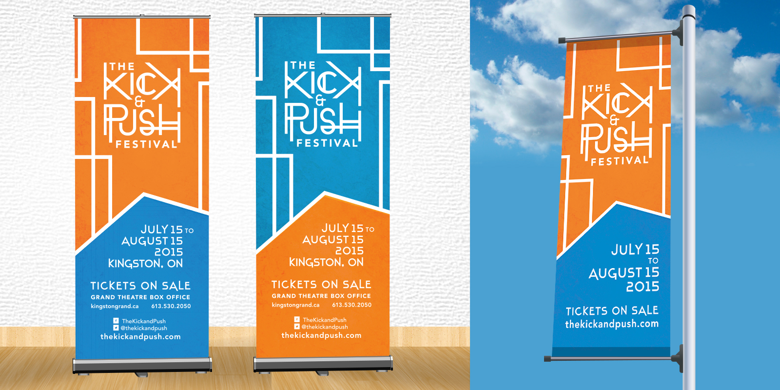 K&P lightpost and banner ads