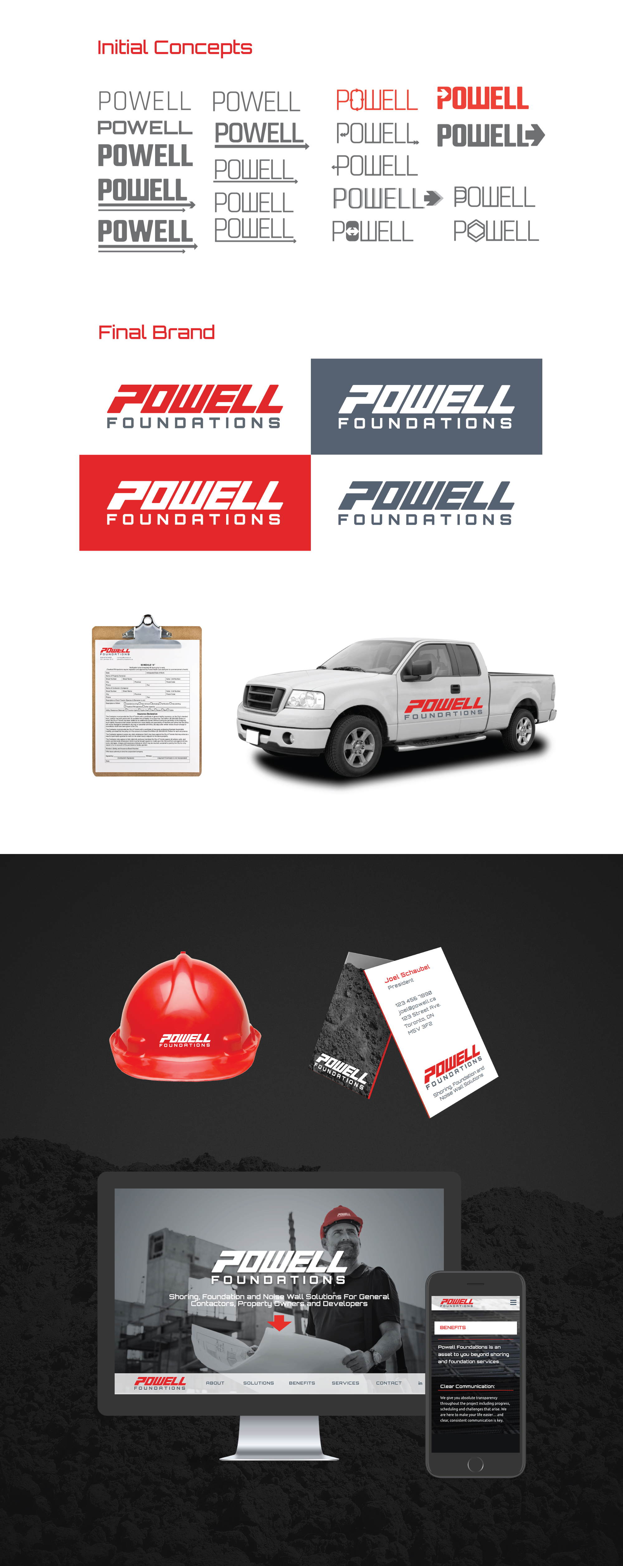 Powell Foundations Branding and Website Design