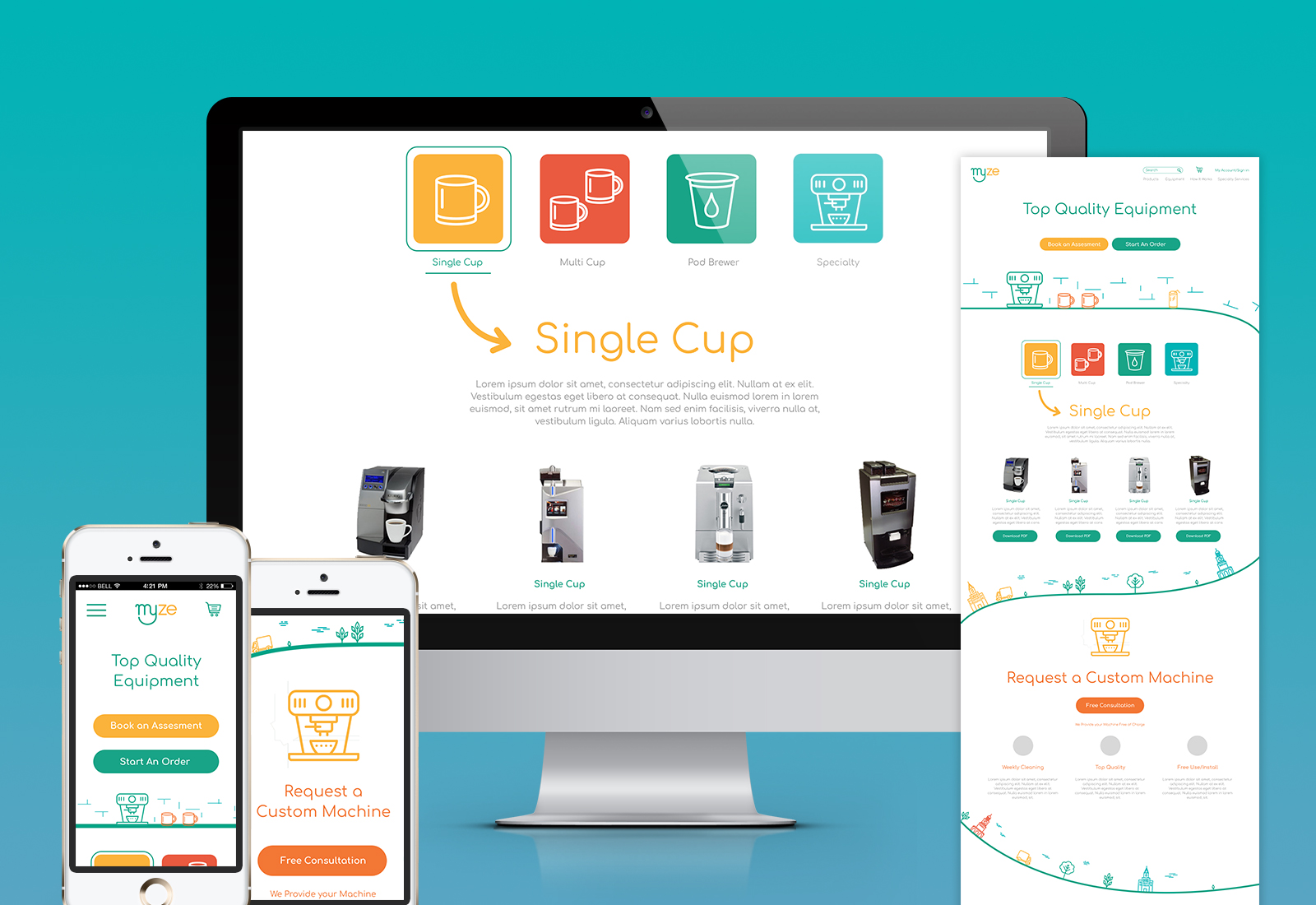 Mye equipment page design
